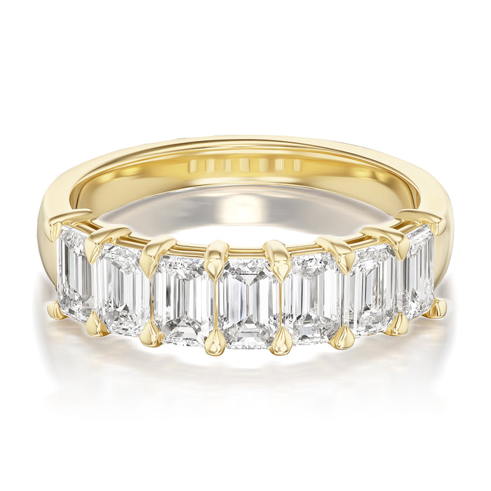 1.80tcw Battery Half Diamond Eternity Wedding Band