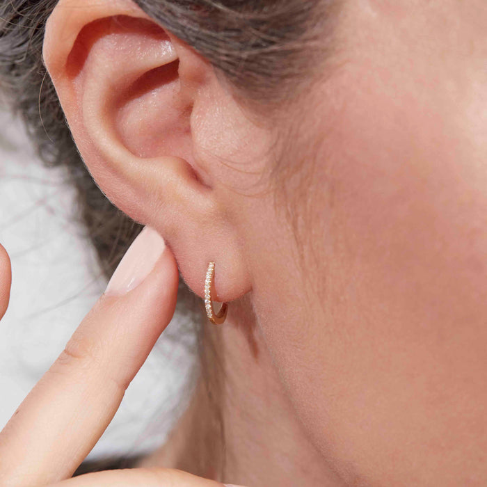 Small Hinged Huggie Earrings