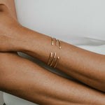 Trio Diamond Bezel Cuff