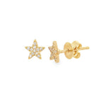 Diamond Petite Star Stud Earrings