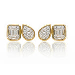 Diamond Toi et Moi Cluster Stud Earrings