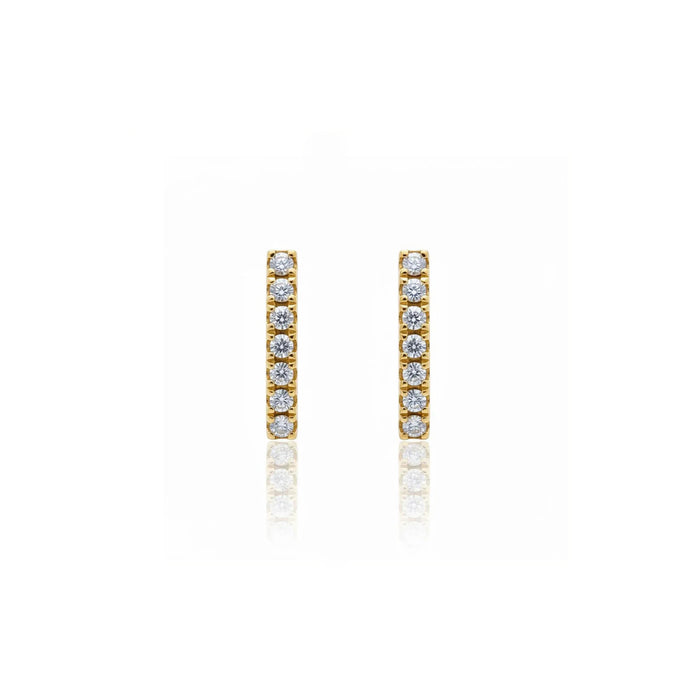 Diamond Petite Bar Stud Earrings