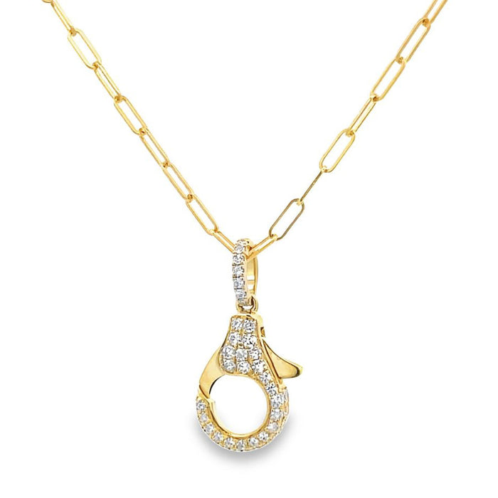 Pavé Diamond Lobster Clasp Necklace