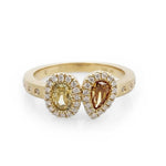 Oval and Pear Diamond Ring