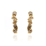 Fancy cut Diamond Hoop Earrings