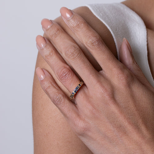 Sapphire Narrow Ring Image 2