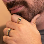 Black Diamond Flush Set Ring