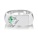 Bar Paraiba Tourmaline & Diamond Ring