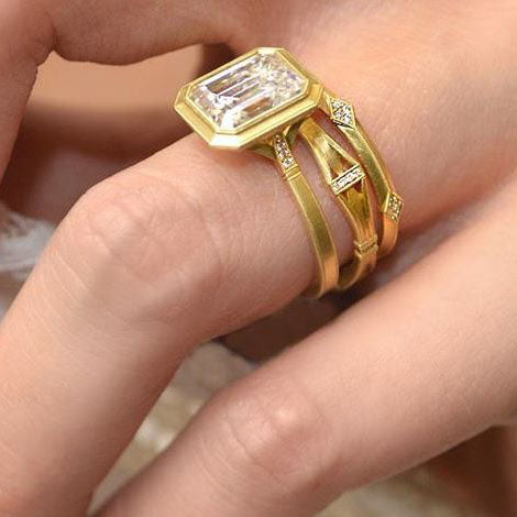 Diamond Viola Wedding Band Image 2