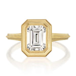 1.56ct Emerald Cut Moissanite Jin Solitaire Engagement Ring