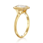 1.56ct Emerald Cut Moissanite Jin Solitaire Engagement Ring