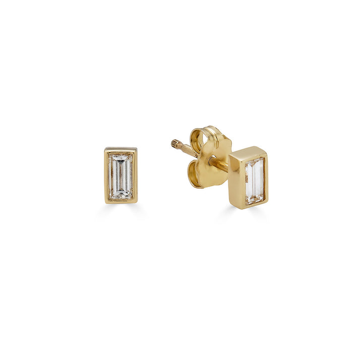 Diamond Baguette Stud Earrings
