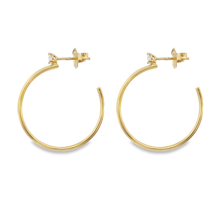 Small Diamond Hoop Earrings