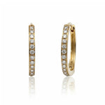 Diamond Medium Huggie Earrings