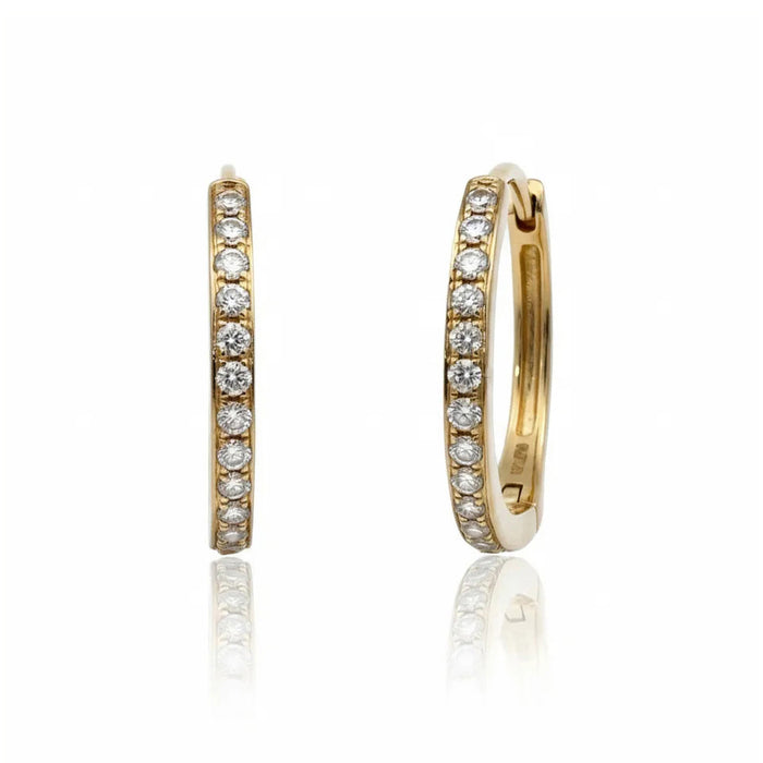 Diamond Medium Huggie Earrings