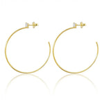 Large Diamond Hoop Earrings