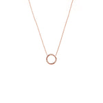 Petite Circle Diamond Pendant Necklace