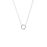 Petite Circle Diamond Pendant Necklace