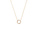 Petite Circle Diamond Pendant Necklace