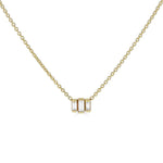Diamond Baguette Trio Pendant Necklace