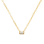 Emerald Cut Diamond Pendant Necklace