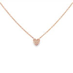 Pavé Diamond Petite Heart Necklace