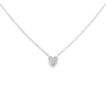 Pavé Diamond Petite Heart Necklace