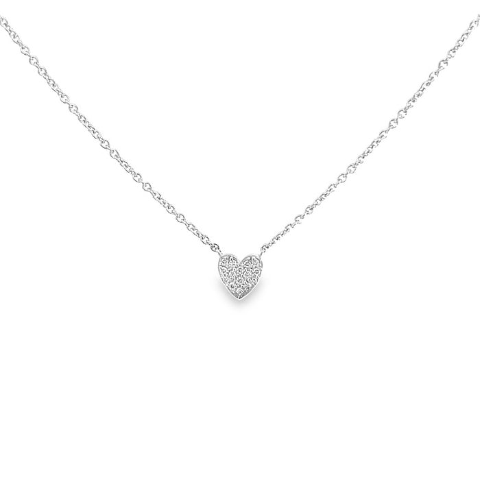 Pavé Diamond Petite Heart Necklace