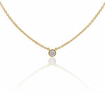 Petite Diamond Bezel Pendant Necklace