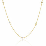 5-Diamond Station Necklace