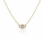 Pavé Diamond Petite Evil Eye Necklace