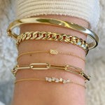 Pavé Diamond Disc Bracelet