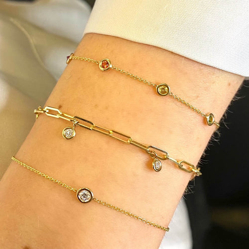 Diamond Solitaire Station Bracelet Image 2