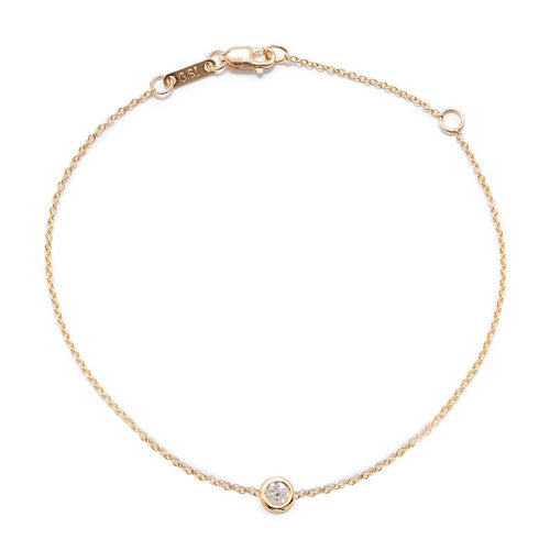 Diamond Solitaire Station Bracelet