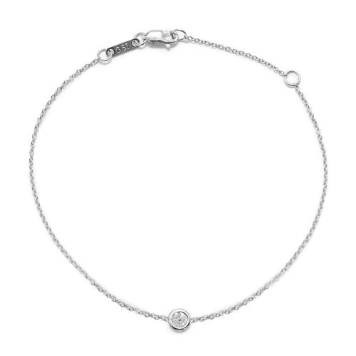 Diamond Solitaire Station Bracelet