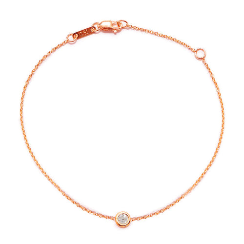 Diamond Solitaire Station Bracelet