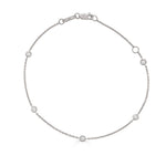5-Diamond Bezel Station Bracelet