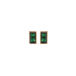 Emerald Baguette Stud Earrings