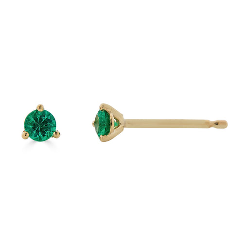 Emerald Petite Martini Stud Earrings