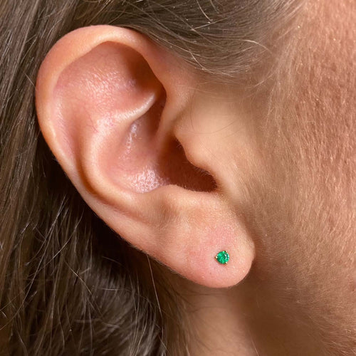 Emerald Petite Martini Stud Earrings Image 2