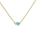 Aquamarine & Diamond Necklace