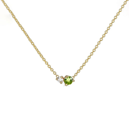 Peridot & Diamond Necklace