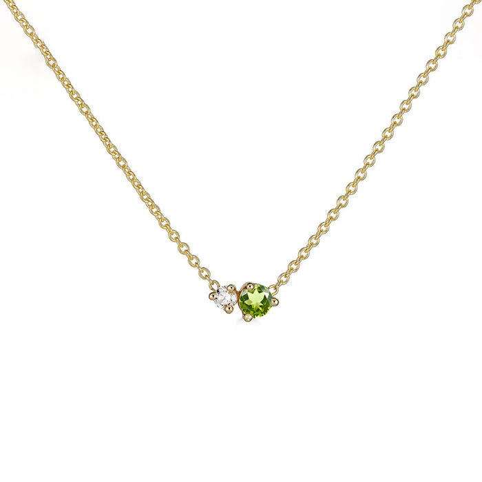 Peridot & Diamond Necklace