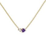 Amethyst & Diamond Necklace
