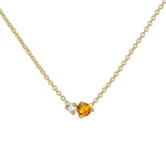 Citrine & Diamond Necklace