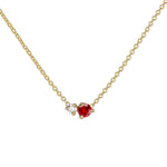 Garnet & Diamond Necklace