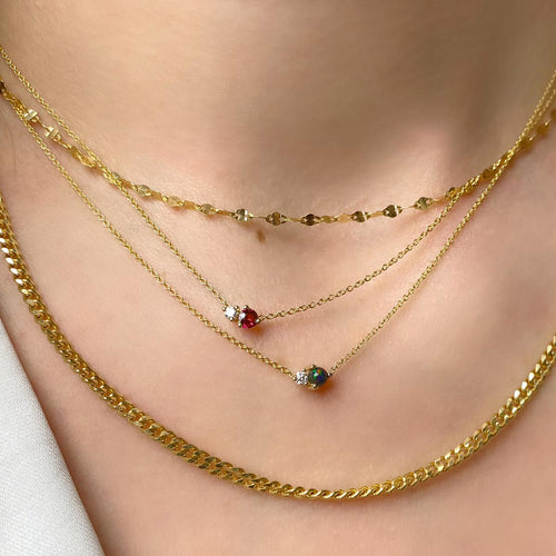 Garnet & Diamond Necklace Image 2