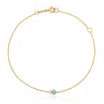 Aquamarine & Diamond Bracelet