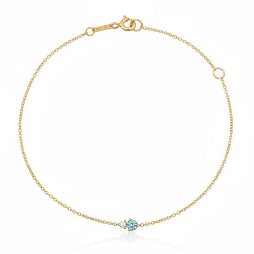 Aquamarine & Diamond Bracelet