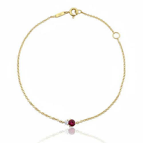 Garnet & Diamond Bracelet